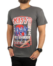 Band Tee - Kiss - Destroyer Tour '78 - Grå