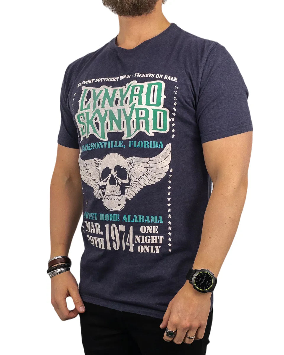 Band Tee - Lynyrd Skynyrd - Winged Skull - Svart