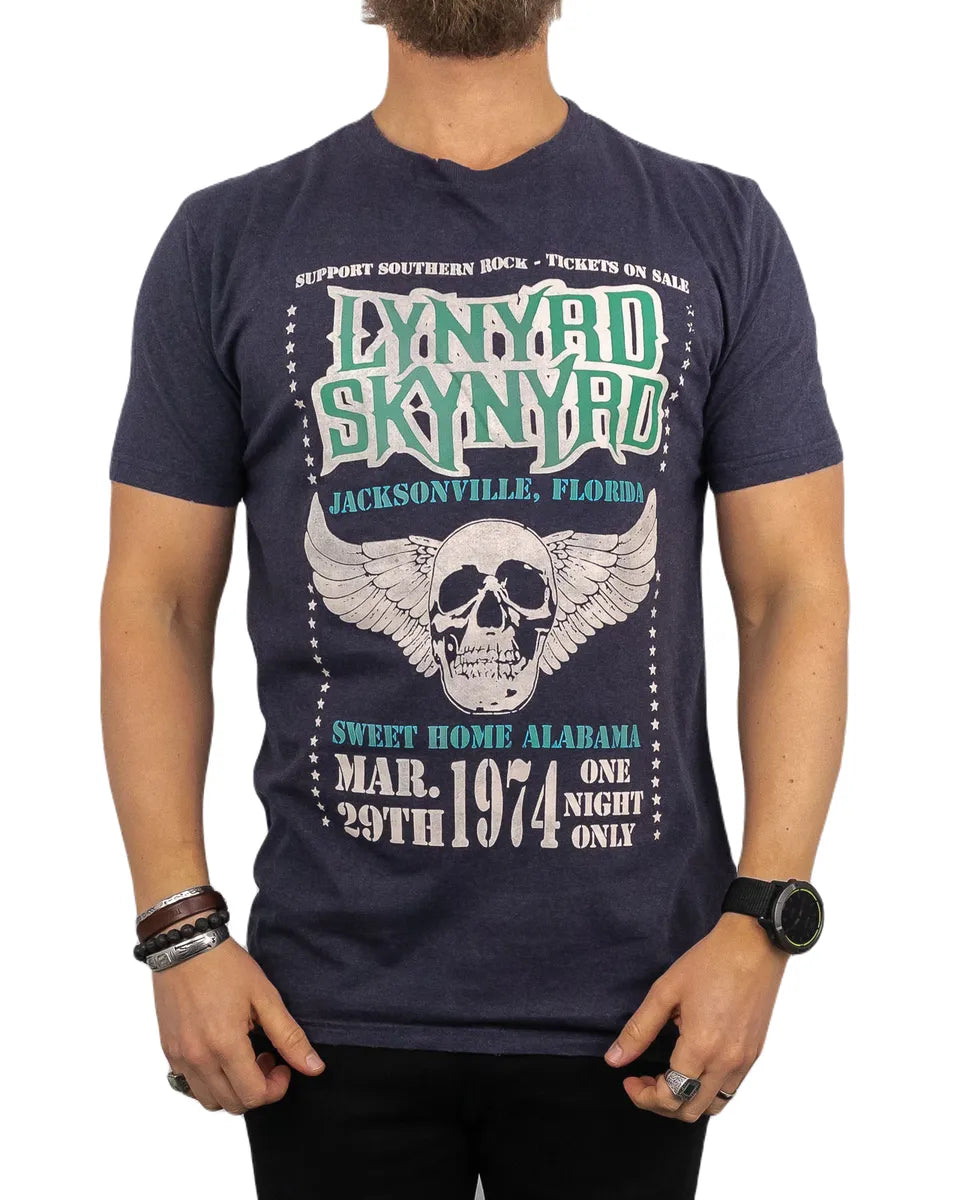 Band Tee - Lynyrd Skynyrd - Winged Skull - Svart