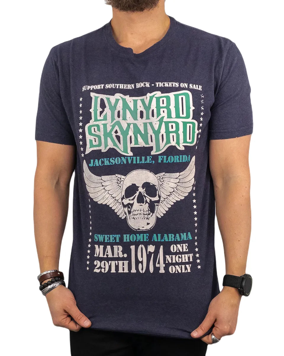 Band Tee - Lynyrd Skynyrd - Winged Skull - Svart