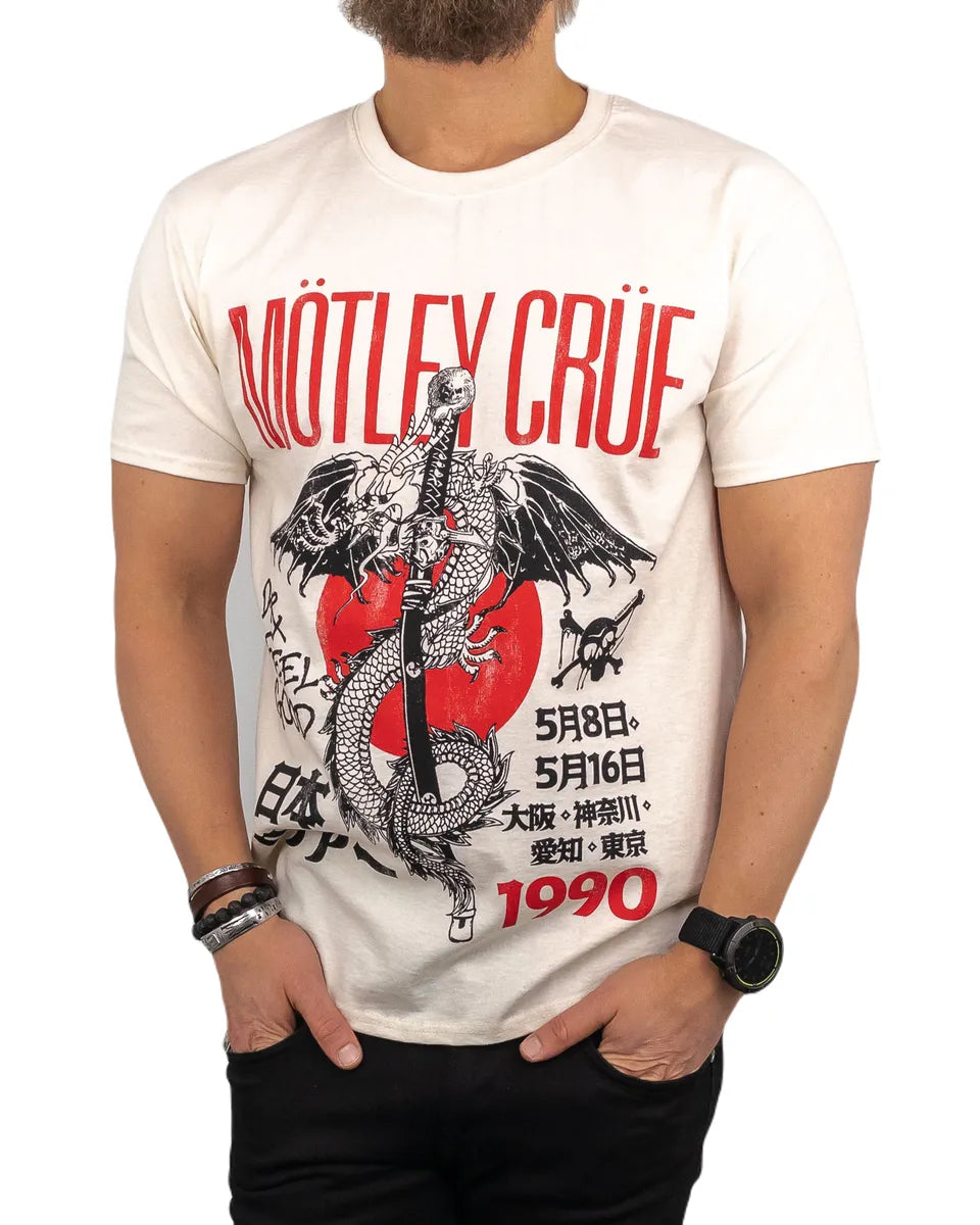Band Tee - Motley Crue - Dr Feelgood Japanese Tour '90 - Beige