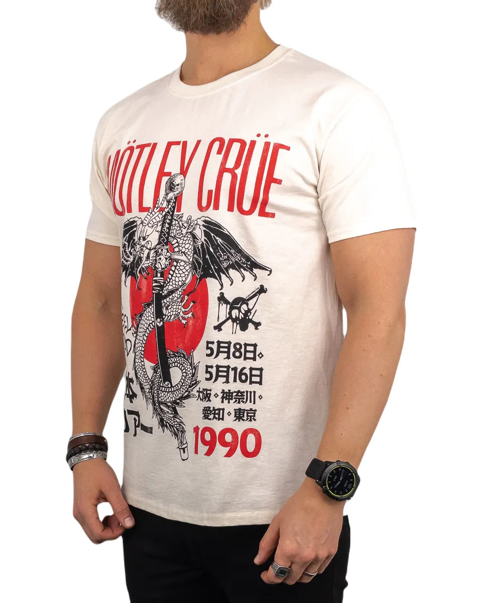 Band Tee - Motley Crue - Dr Feelgood Japanese Tour '90 - Beige