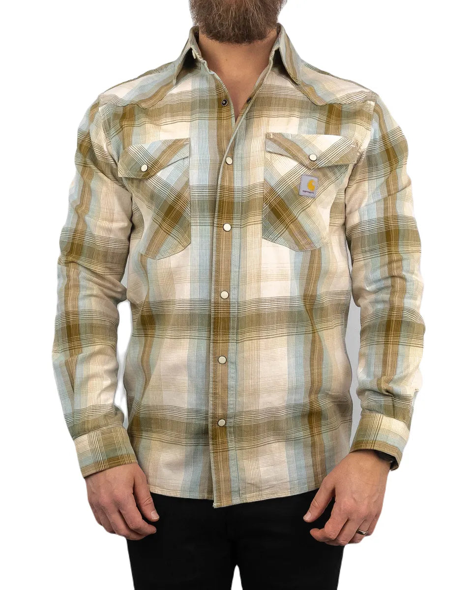 Carhartt - Twillskjorta - Plaid Snap - Khaki