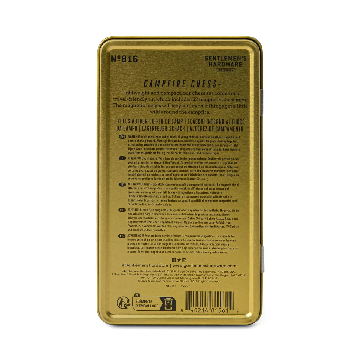 Gentlemens Hardware - Schackspel Campfire - Hopvikbart