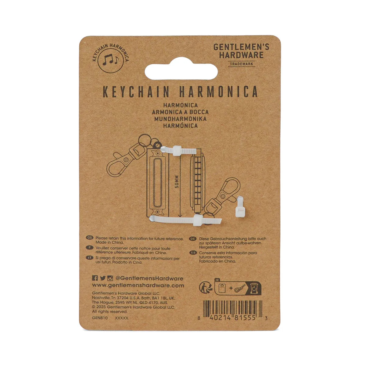 Gentlemens Hardware - Munspel Mini Nyckelring