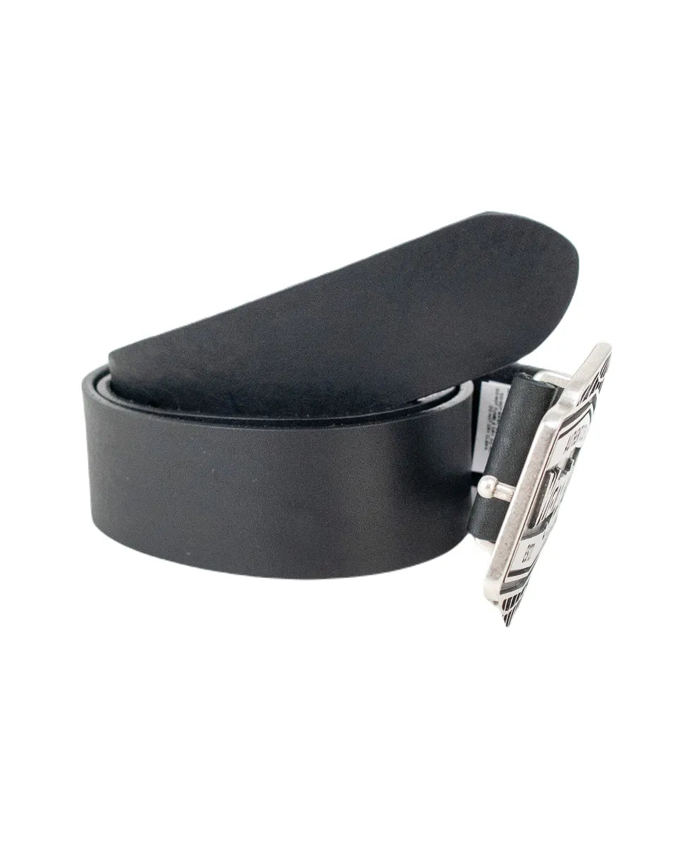 Wrangler - Läderbälte med spänne - Big Buckle - Svart