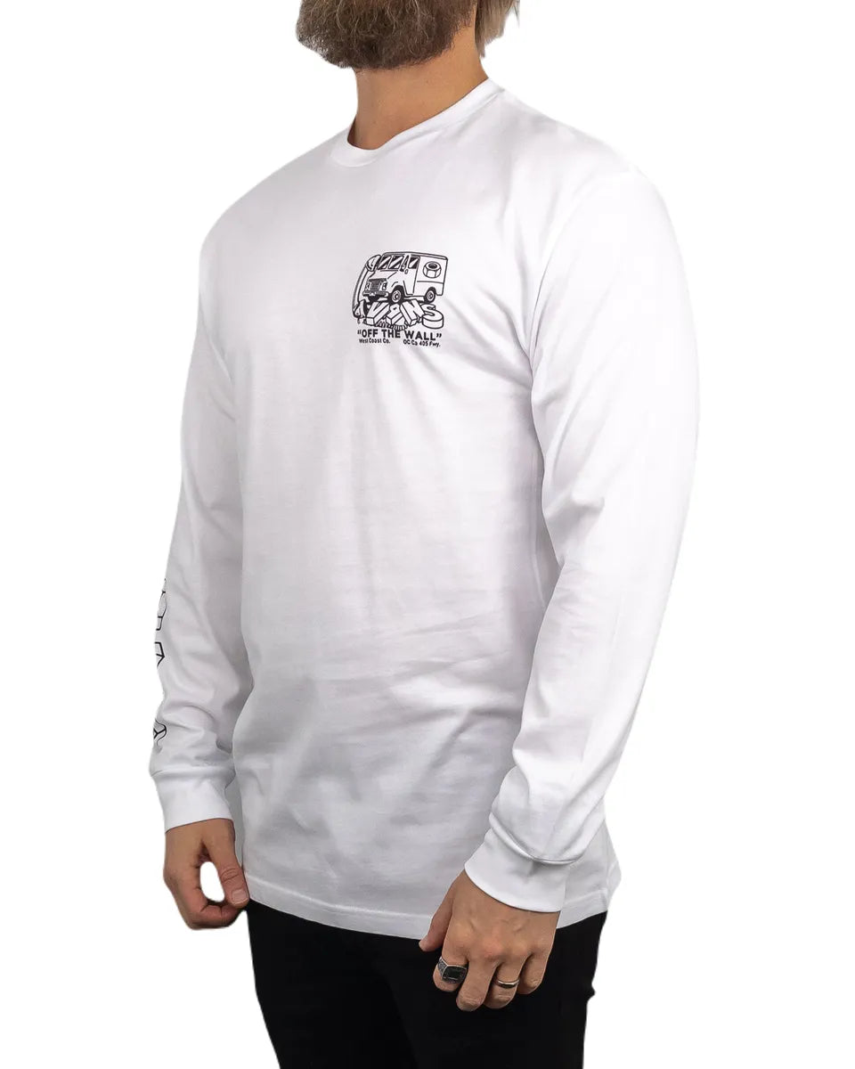 Vans - Långärmad T-Shirt - Budbil tryck - Out for delivery - Vit