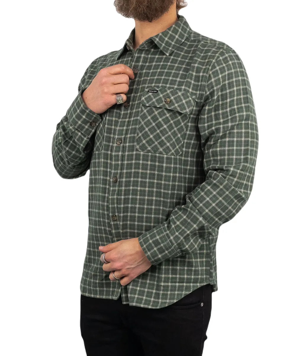 Brixton - Bowery Flanell - Ultra Soft - Grön/Svart