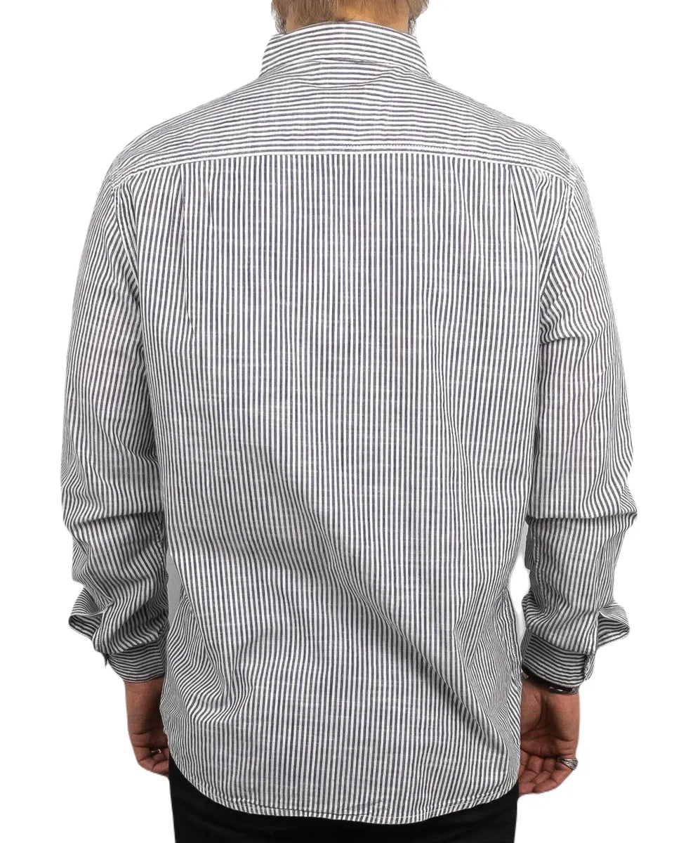 Lee - Randig Workwear Skjorta - 2 Pocket - Vit/Blå