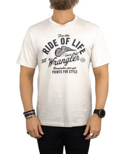 Wrangler - T-Shirt - Ride of Life - Americana Tee - Vit