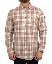 Wrangler - Skjorta Rutig  - 1 Pocket - Beige
