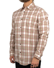 Wrangler - Skjorta Rutig  - 1 Pocket - Beige