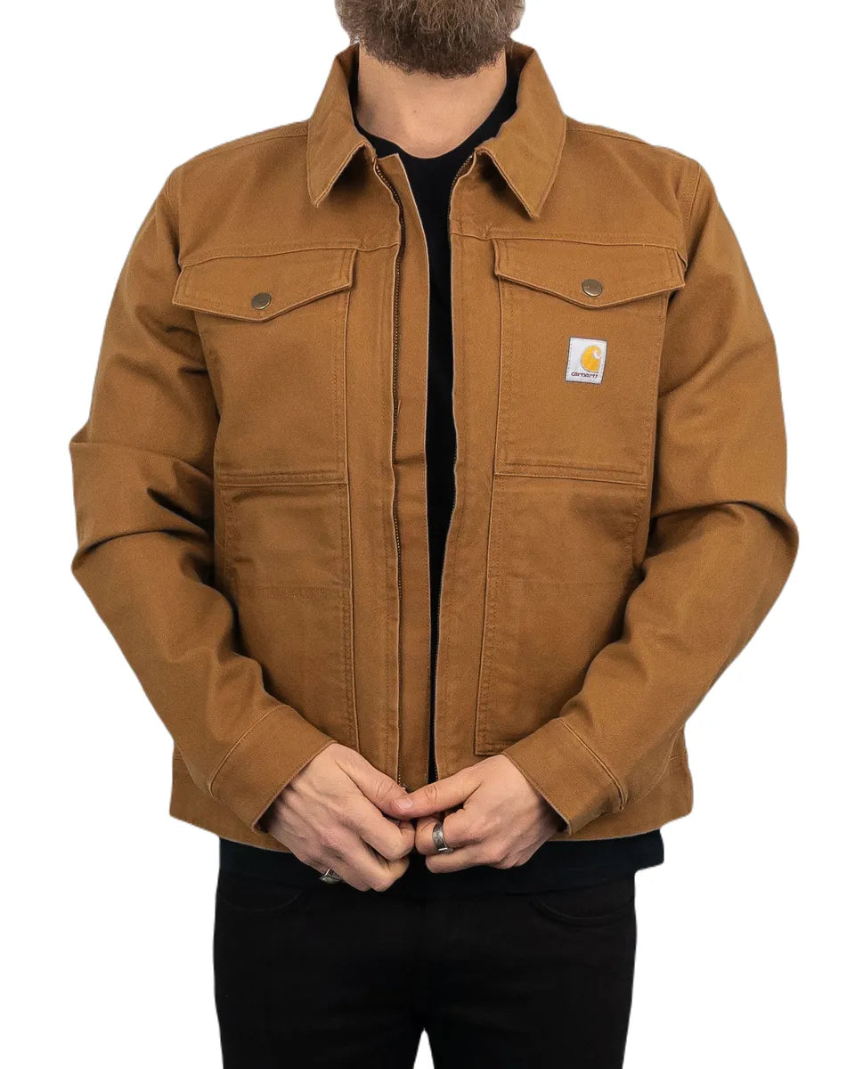 Carhartt - Canvas Jacka Ofodrad - Relaxed Fit Duck Canvas - Brun