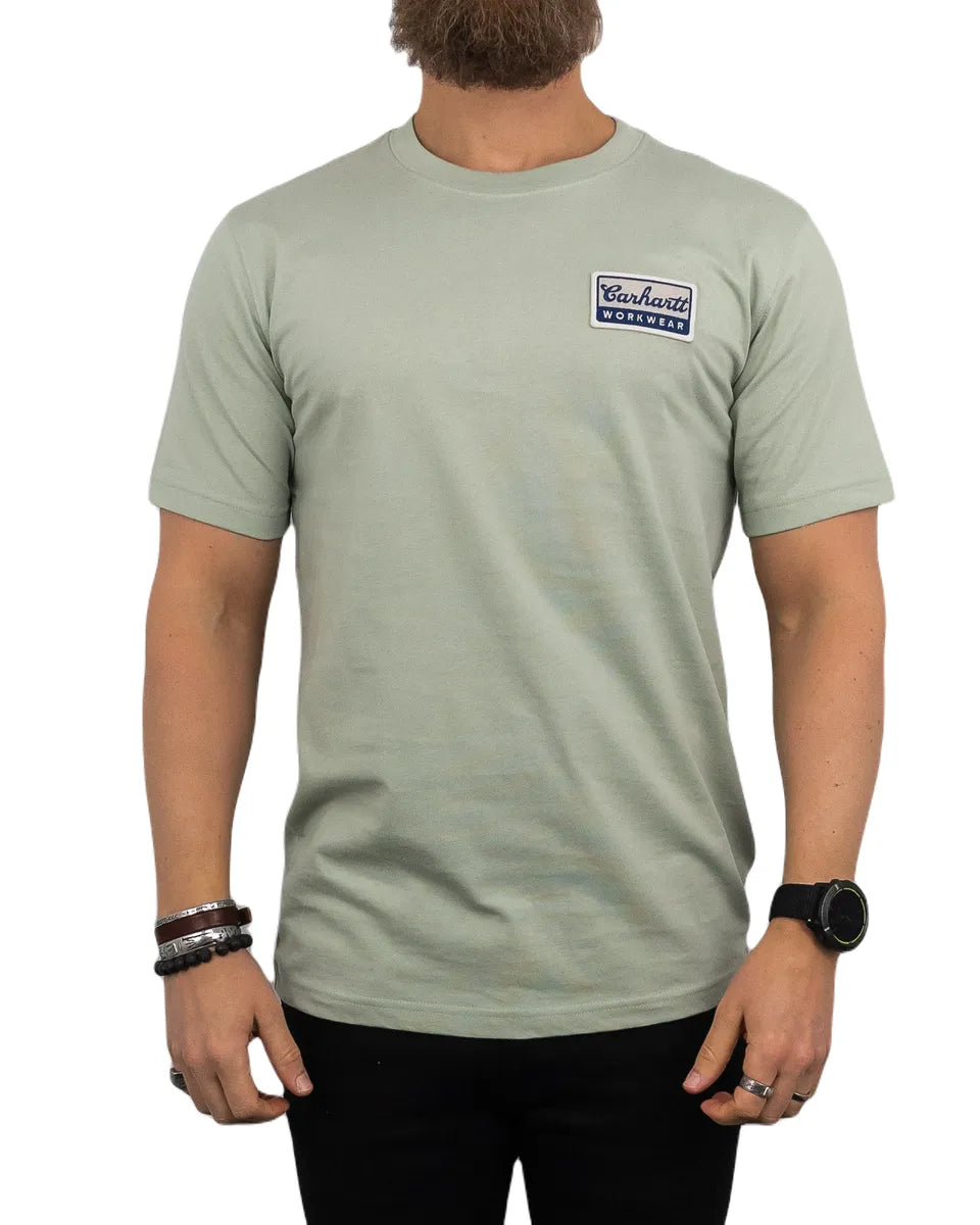 Carhartt - Workwear Script T-Shirt - Patch Logo - Mintgrön