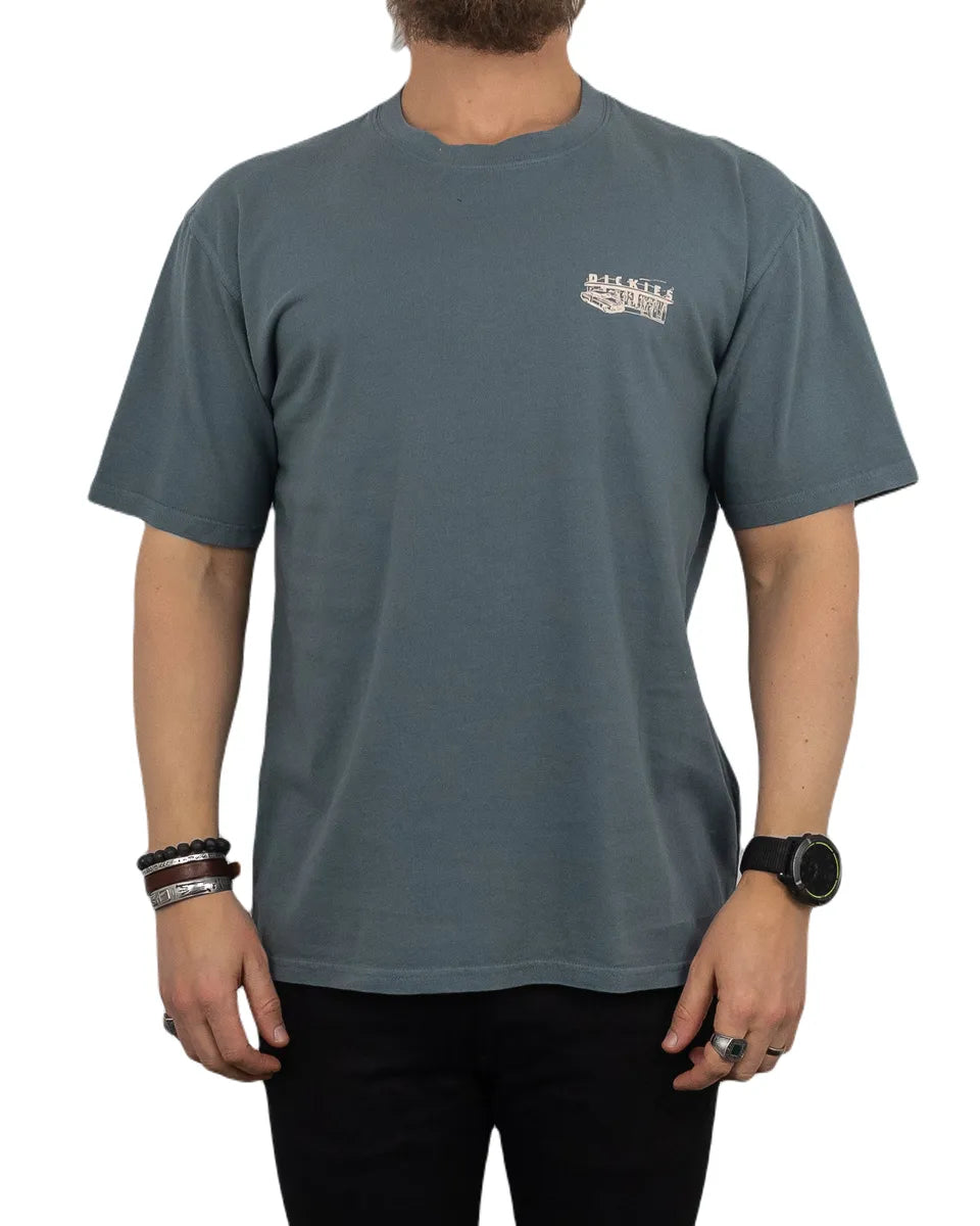 Dickies - T-Shirt med Ryggtryck - Service Station - Blå