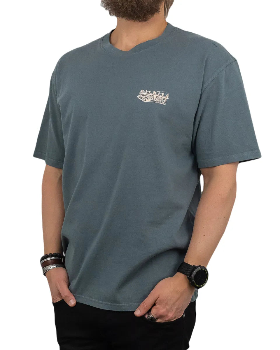 Dickies - T-Shirt med Ryggtryck - Service Station - Blå