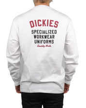 Dickies - Långärmad T-Shirt - Specialized Work Wear LS Tee - Vit