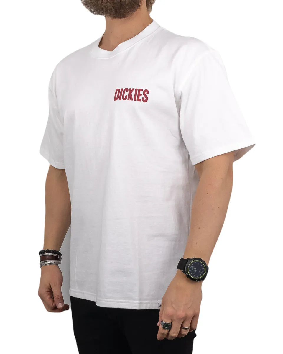 Dickies - T-Shirt med Ryggtryck - Slacks Rally - Vit