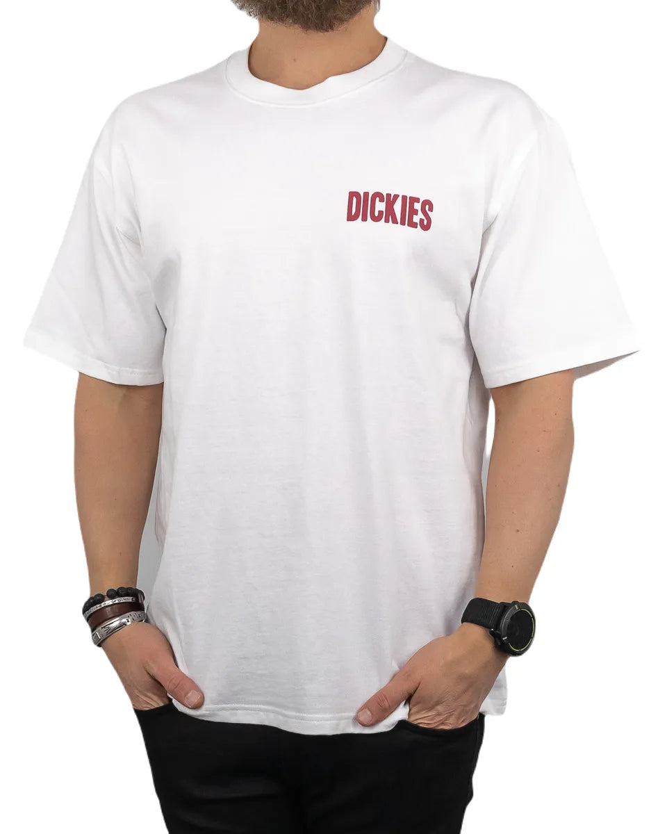 Dickies - T-Shirt med Ryggtryck - Slacks Rally - Vit