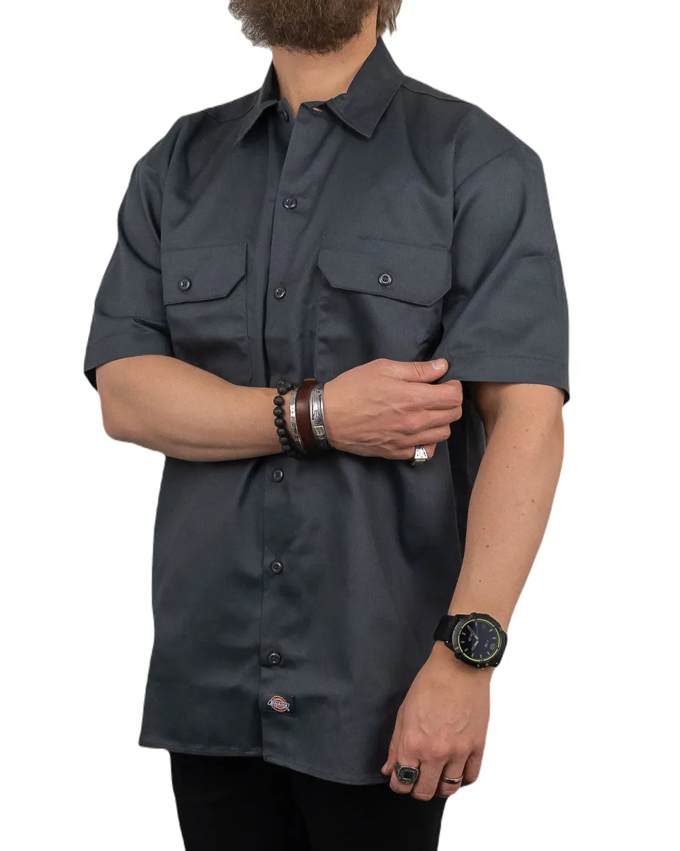 Dickies - Kortärmad Arbetsskjorta 2 fickor - Grå