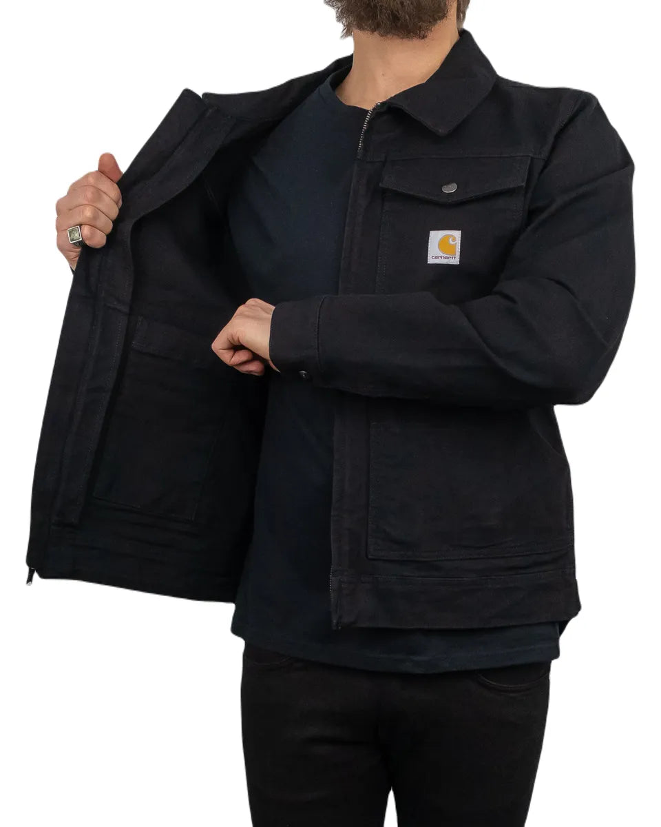 Carhartt - Canvas Jacka Ofodrad - Relaxed Fit Duck Canvas - Svart