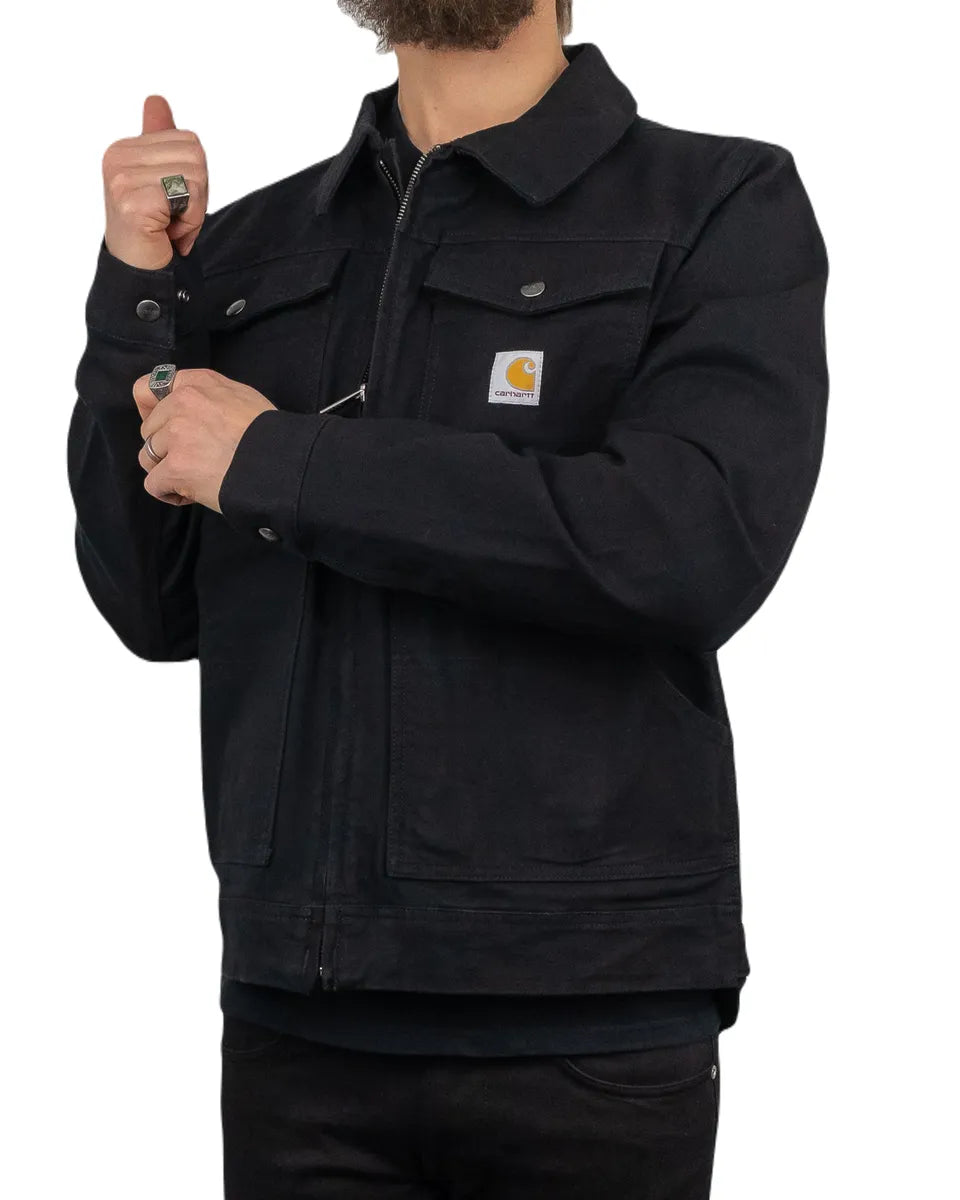 Carhartt - Canvas Jacka Ofodrad - Relaxed Fit Duck Canvas - Svart
