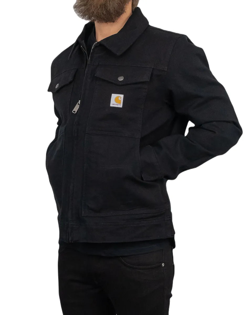Carhartt - Canvas Jacka Ofodrad - Relaxed Fit Duck Canvas - Svart