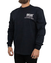 Deus Ex Machina - Långärmad T-Shirt - Jones Loose Fit med Ryggtryck - Svart