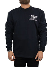 Deus Ex Machina - Långärmad T-Shirt - Jones Loose Fit med Ryggtryck - Svart