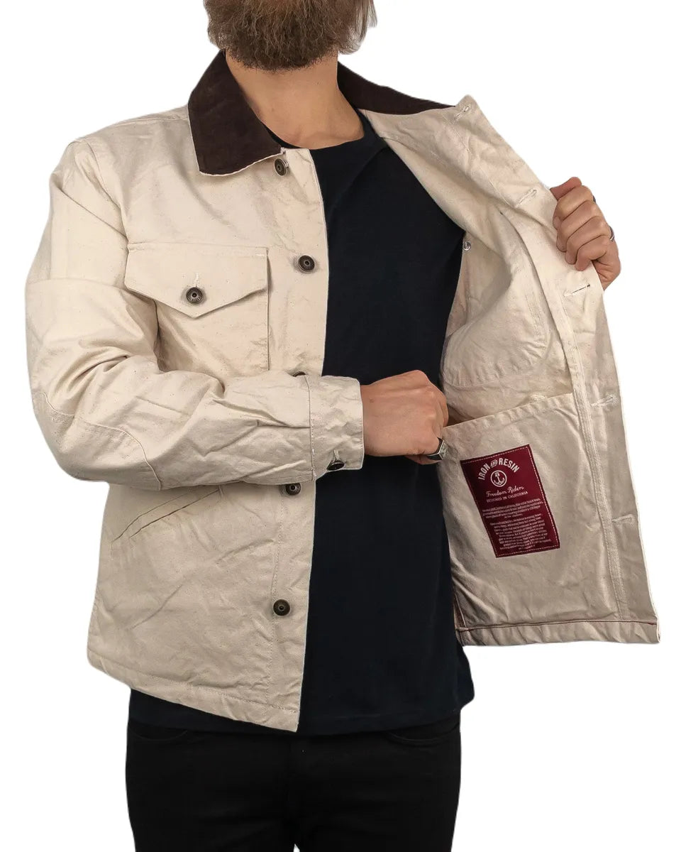 Iron & Resin - Canvas Jacka med knappar - Bronson - Off White