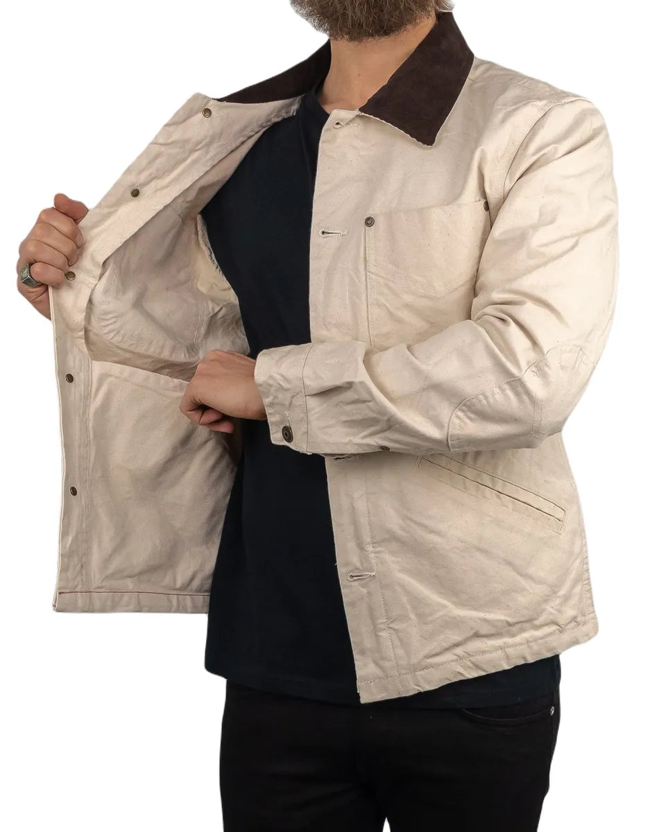 Iron & Resin - Canvas Jacka med knappar - Bronson - Off White