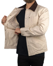 Iron & Resin - Canvas Jacka med knappar - Bronson - Off White
