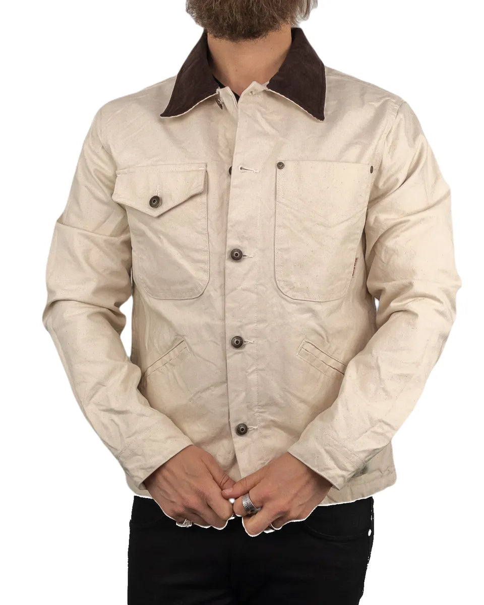 Iron & Resin - Canvas Jacka med knappar - Bronson - Off White