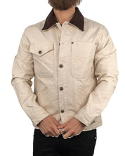 Iron & Resin - Canvas Jacka med knappar - Bronson - Off White