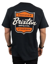 Brixton - T-Shirt med Ryggtryck - Brooker Certified - Svart
