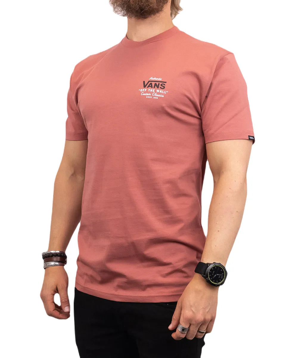 Vans - T-Shirt med Ryggtryck - Holder Street Custom Classics - Rosa