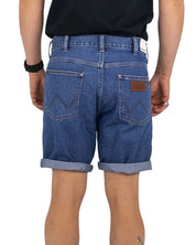 Wrangler - Jeans Shorts - Frontier Dark Stone - Blå