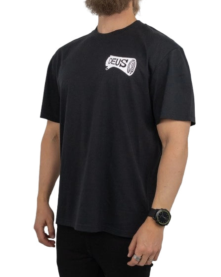 Deus Ex Machina - T-Shirt med Ryggtryck - Log Print - Svart