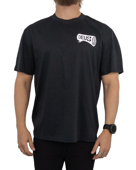 Deus Ex Machina - T-Shirt med Ryggtryck - Log Print - Svart