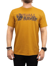 Fjällräven - T-Shirt med Bröstryck - Lush Logo - Brun