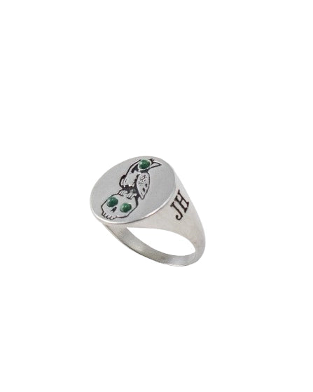 Jernhest - Crona Ring med Sten - Silver