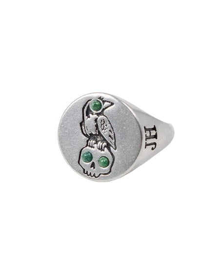Jernhest - Crona Ring med Sten - Silver