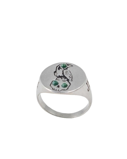 Jernhest - Crona Ring med Sten - Silver