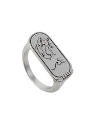 Jernhest - Haman Ring med haj - Opolerad Silver