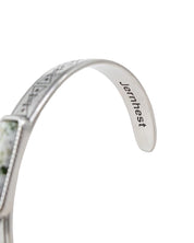 Jernhest - Forsjo Armband - Armlänk med Kolmårdsmarmor - Opolerad Silver