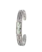 Jernhest - Forsjo Armband - Armlänk med Kolmårdsmarmor - Opolerad Silver