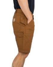 Carhartt - Stretch Duck Double Front Carpenter Shorts - Canvas Shorts - Brun