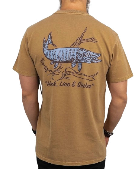 Brixton - T-Shirt - Gädda Muskie - Brun