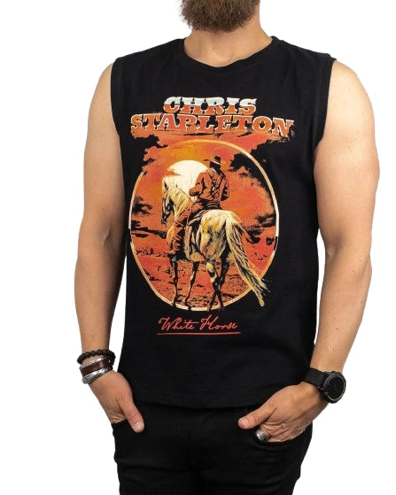 Band Tee - Linne - Chris Stapleton - White Horse - Svart