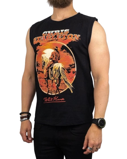 Band Tee - Linne - Chris Stapleton - White Horse - Svart